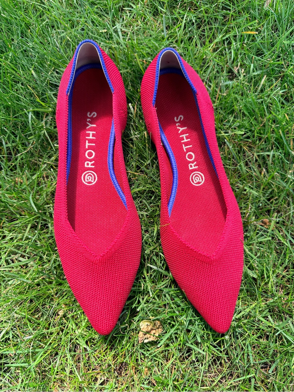 Rothys Red Pointy Flats Size 9.5 - Picture 4 of 7